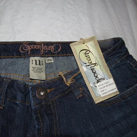 SPOON JEANS Distressed Dark Wash Jeans Size 11 - Picture 6 of 6